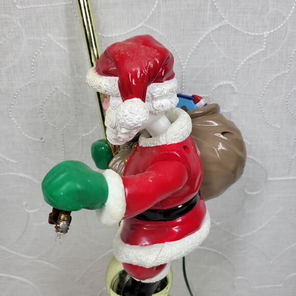 Mr Christmas Animated Santa Tree Topper Light-Up Gold Finial 14” Holiday Decor - Picture 11 of 16